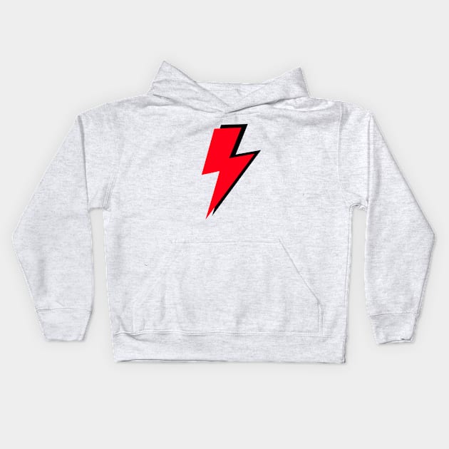 Red and Black Lightning Kids Hoodie by OneThreeSix